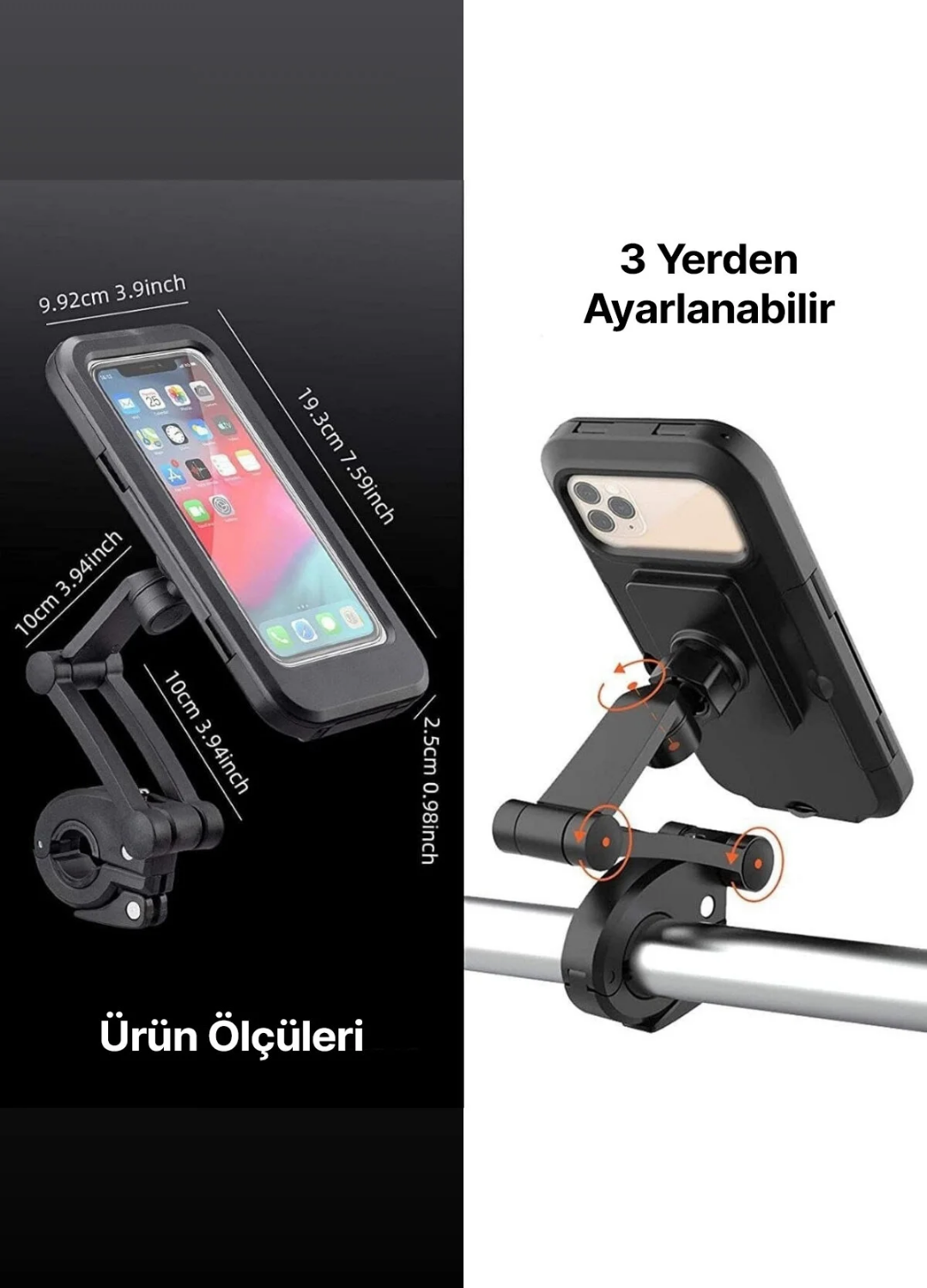 Universal Motosiklet Bisiklet Su Geçirmez Telefon Tutucu