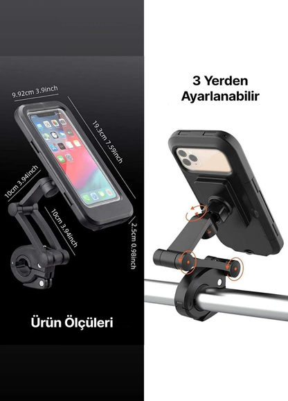 Universal Motosiklet Bisiklet Su Geçirmez Telefon Tutucu