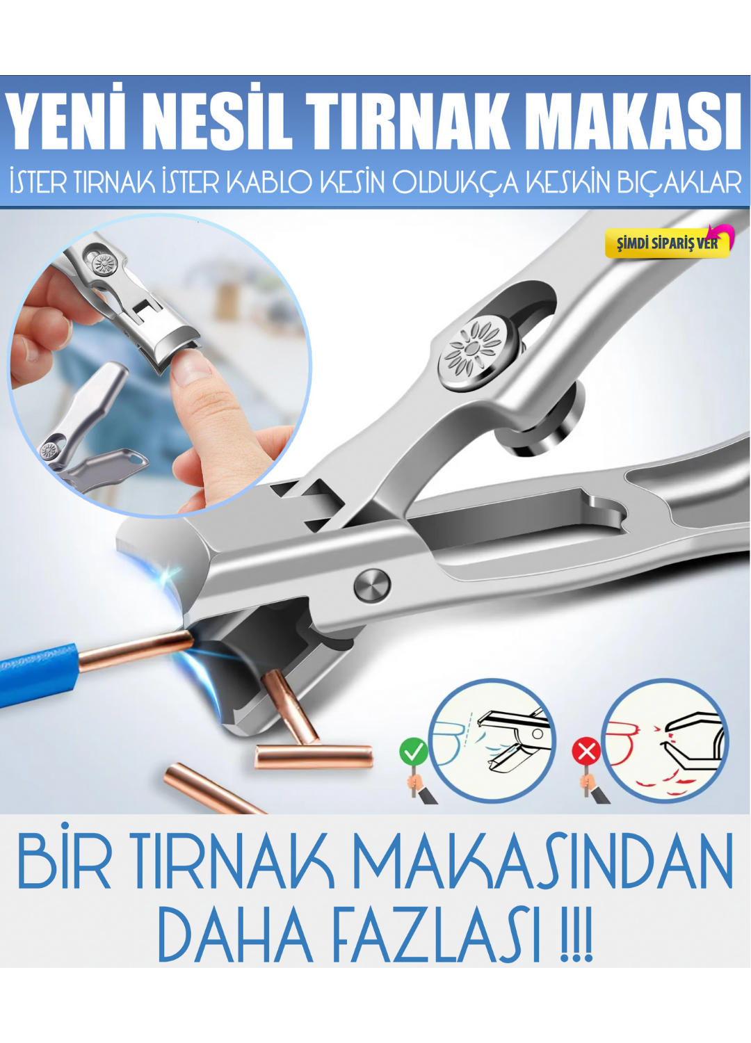 Yeni Nesil Çelik Tırnak Makası