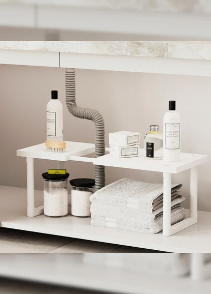Plastik Genişletilebilir Raf Ayarlanabilir Düzenleyici Mutfak Banyo Düzenleyici