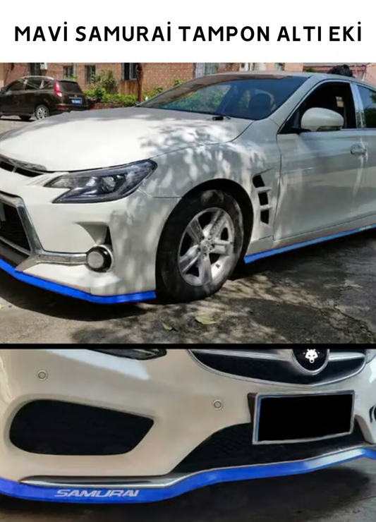 Mavi Ön Tampon Eki Ön Lip Tüm Araçlara Uygun Kırılmaz Samurai