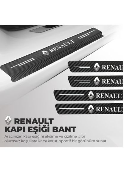 Karbon Kapı Eşiği Koruyucu Bant Folyo 4'lü Set