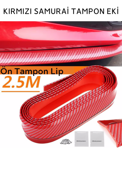 Kırmızı Ön Tampon Eki Ön Lip Tüm Araçlara Uygun Kırılmaz Samurai